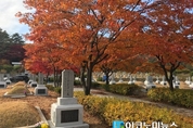 [M포토] 깊어가는 가을과 붉게 물든 현충원