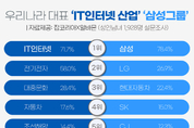 우리나라 대표그룹 "삼성"...대표산업은 "IT인터넷"