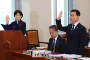 「M포토」 이정식·한화진 장관, ‘환노위’ 증인 출석