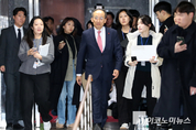 「M포토」 추경호, 비공개 의원총회 참석