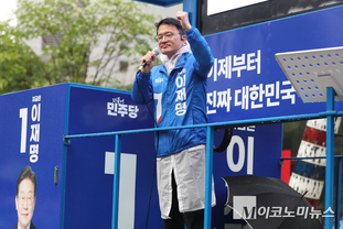 「M포토」 이재명 지지 호소하는 박주민