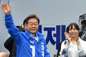 「M포토」 의정부 유세 현장에서 지지 호소하는 이재명
