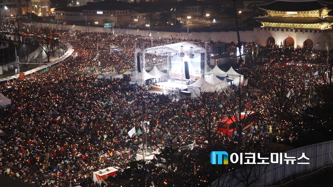 지난 5차 촛불집회 현장