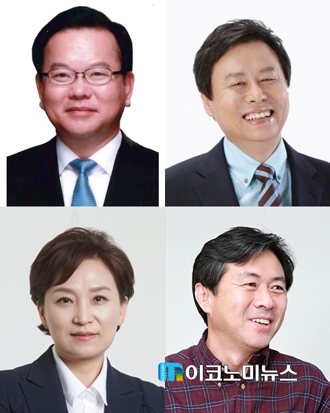 (왼쪽 위부터 시계방향) 김부겸 행정자치부 장관 후보자, 도종환 문화체육관광부 장관 후보자, 김영춘 해양수산부 장관 후보자, 김현미 국토교통부 장관 후보자