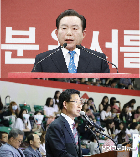 (위) 이인제 전 의원(자유한국당) / (아래) 양승조 의원(더불어민주당)