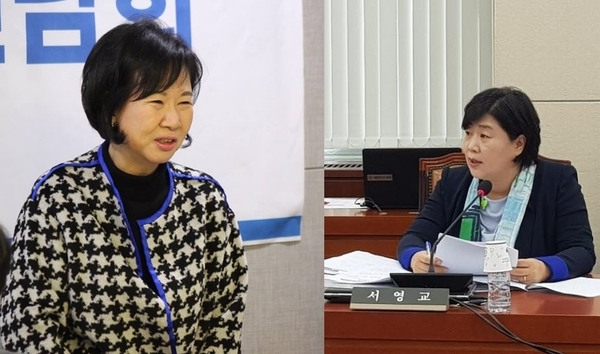 사진 : 손혜원(왼쪽), 서영교(오른쪽) 의원 페이스북