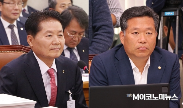 김병원 농협중앙회장(왼쪽)과 김종회 민주평화당 의원(오른쪽)