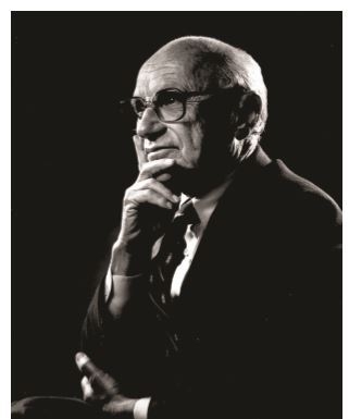  Milton Friedman. Wikimedia Commons