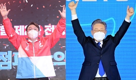 윤석열 국민의힘 대선후보(왼쪽)와 이재명 더불어민주당 대선후보 (사진 : 국민의힘, 더불어민주당 제공)
