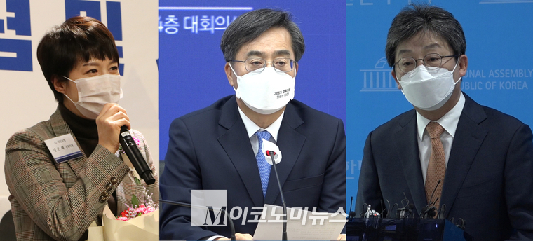 왼쪽부터 김은혜 국민의힘 의원, 김동연 새로운물결 대표, 유승민 국민의힘 전 의원 <사진 : M이코노미DB>