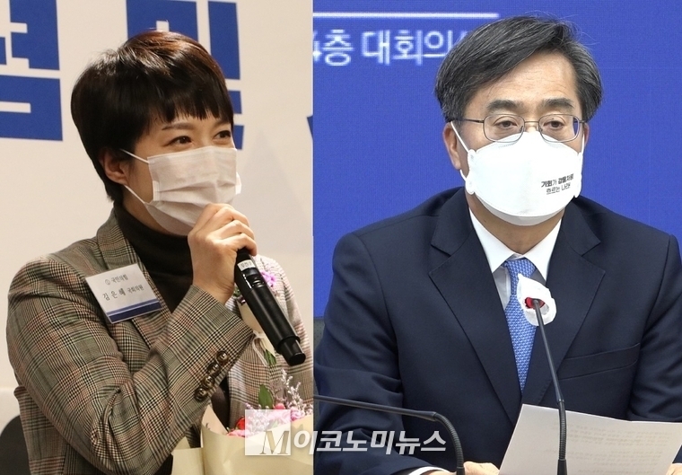 김은혜 국민의힘 경기지사 후보(왼쪽)와 김동연 더불어민주당 경기지사 후보