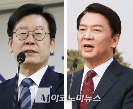 (왼쪽부터) 이재명 민주당 후보, 안철수 국민의힘 후보 <사진 : M이코노미DB>