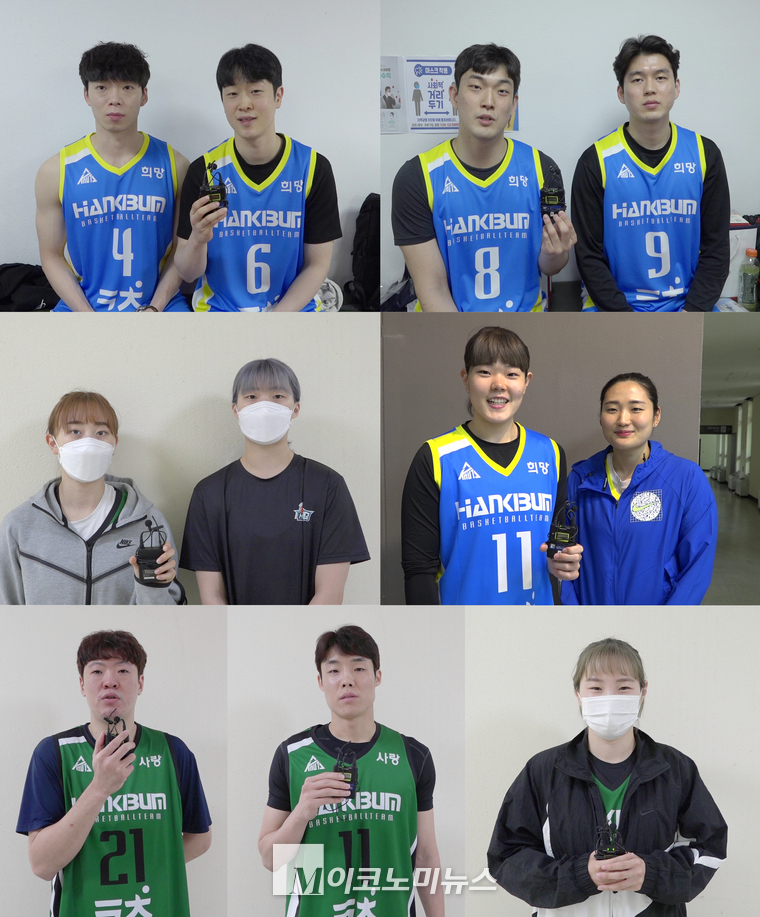 (왼쪽 위부터 시계방향으로) 이재도, 한상혁, 신승민, 전현우, 이채은, 김하나, 문지영, 김지은, 김철욱, 정준원, 김지영 선수