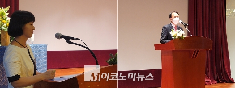 왼쪽부터 이주연 KACE연합 사무총장, 육광심 KACE연합 회장