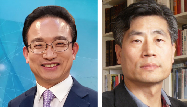 (좌) 배종호 교수(진행자) ▲ 최연혁 스웨덴 린네대 정치학과 교수