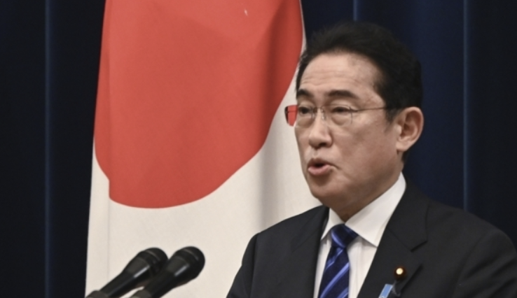 지난 3월16일 윤석열 대통령과 한일 정상회담 직후 공동 기자회견에서 발언하는 기시다 후미오 일본 총리. <사진: 대통령실 제공> <br>
