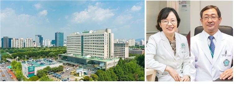 (좌)이대목동병원 전경 (중앙0 김영주 이화의생명연구원장 (우)김청수 이대목동병원 전립선암센터장