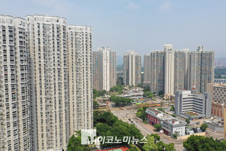 중국 산동성 웨이하이 영성시의 아파트 단지 모습 