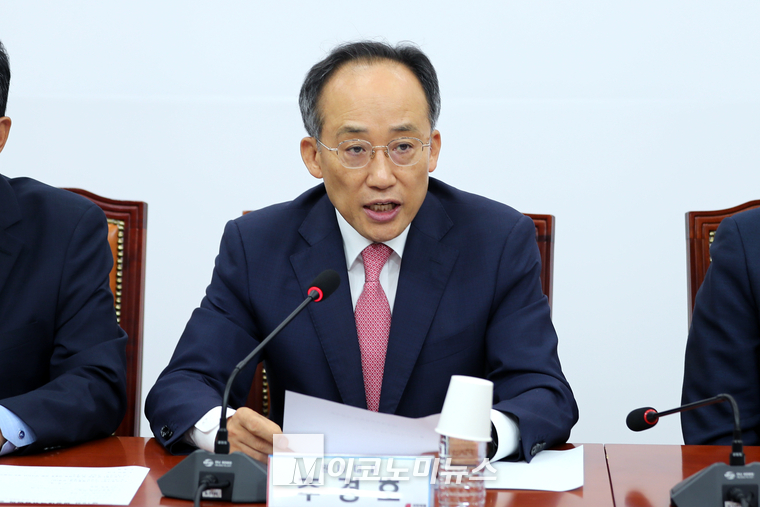 추경호 원내대표가 발언하고 있다. (사진=최동환 기자)