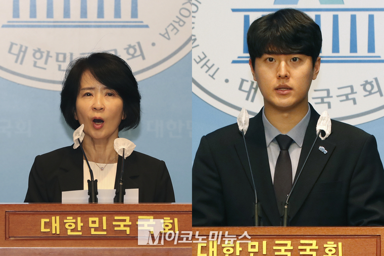 최수진 국민의힘 수석대변인(왼쪽)과 최민석 더불어민주당 대변인. (사진=최동환 기자)