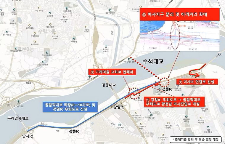 수석대교 발주 및 올림픽대교 확장 공사 계획안. (사진=국토부)