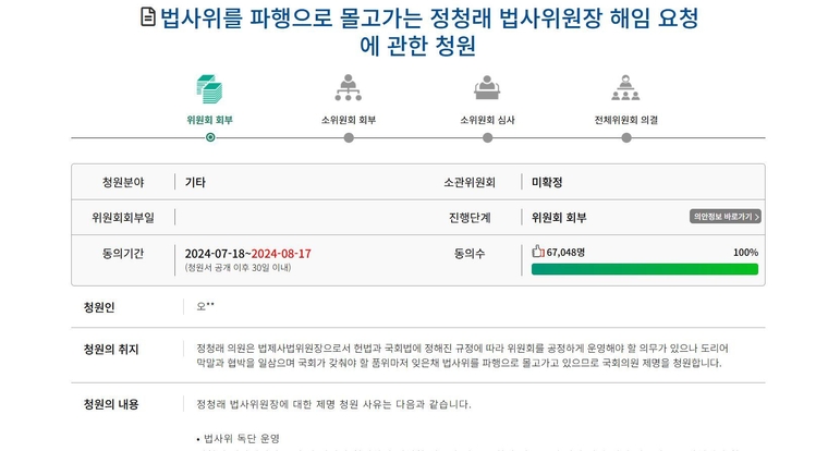 국회 국민동의청원 현황 캡처