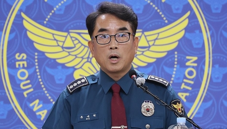 류재혁 남대문경찰서장이 지난 9일 서울 남대문경찰서에서 시청역 역주행 사고 수사와 관련해 브리핑하고 있다. (사진=연합뉴스)