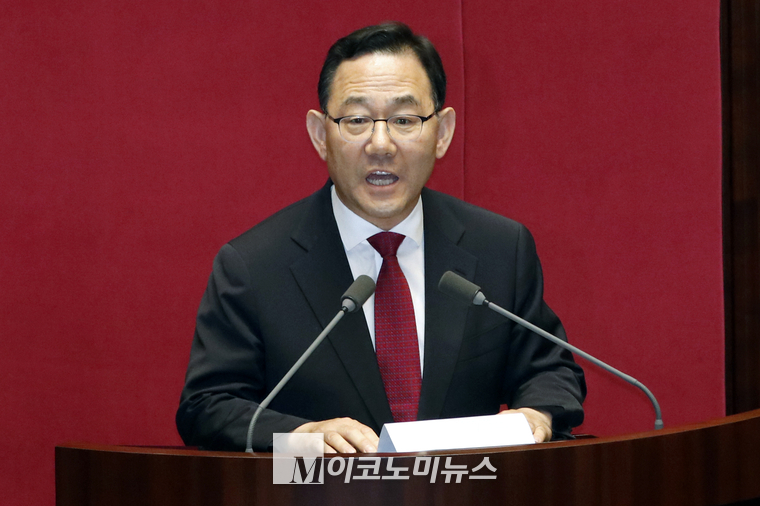 주호영 국민의힘 의원이 지난 27일 제415회국회(임시회) 제3차 본회의에서 국회부의장 당선 소감을 밝히고 있다. (사진=최동환 기자)