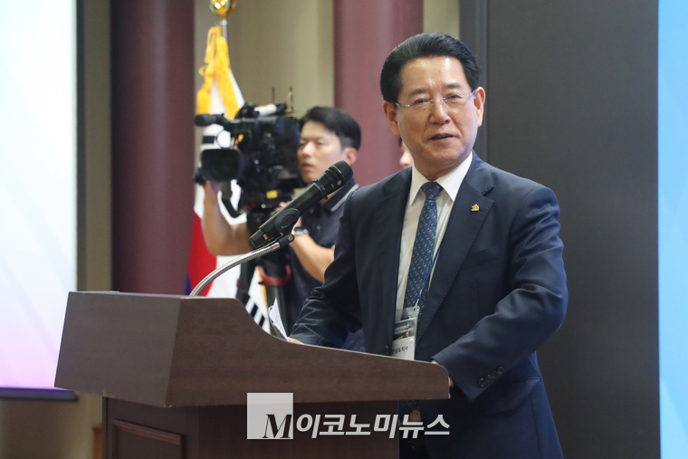 김영록 전남도지사가 축사하고 있다. (사진=최동환 기자)