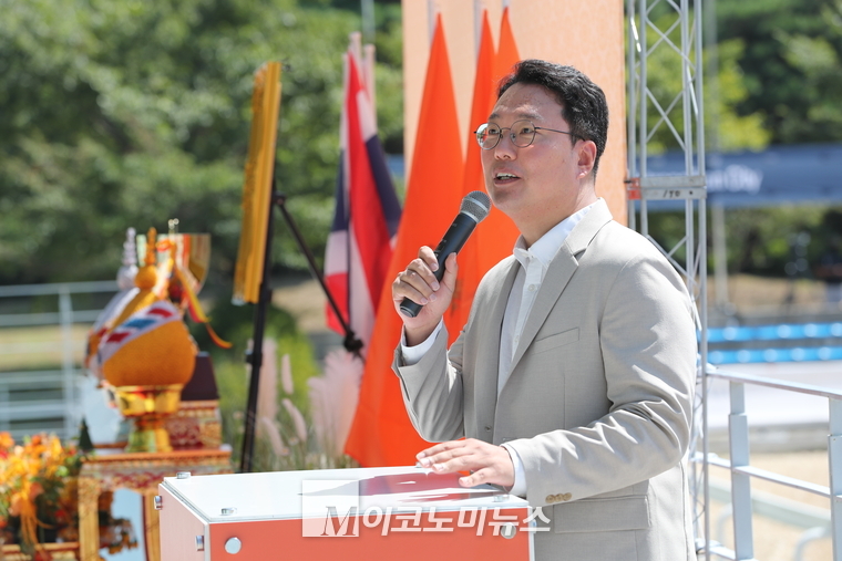 천하람 개혁신당 의원이 축사를 하고 있다. (사진=최동환 기자)