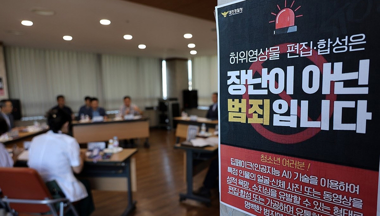 지난달 30일 대전 서구 대전경찰청에서 대전 경찰과 대전시, 대전시교육청 등 유관기관 관계자들이 모여 딥페이크 성 착취물 관련 범죄 집중단속 회의를 하고 있다. (사진=연합뉴스)