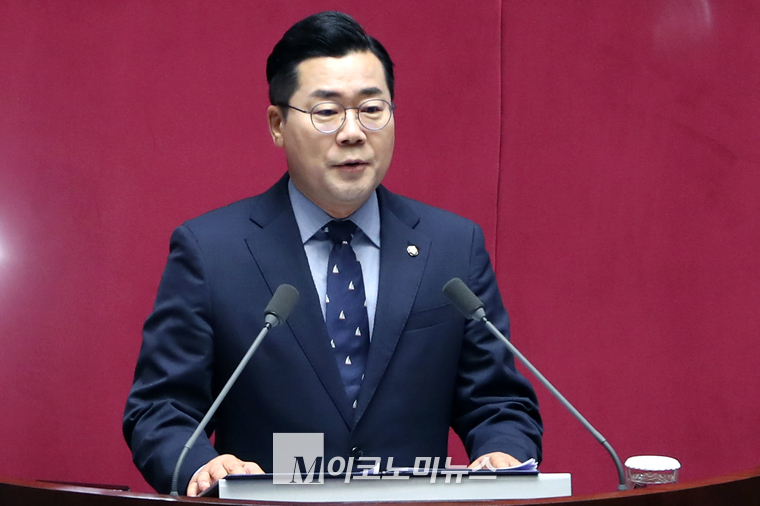 박찬대 더불어민주당 원내대표가 4일 국회 교섭단체 대표연설을 하고 있다. (사진=최동환 기자)
