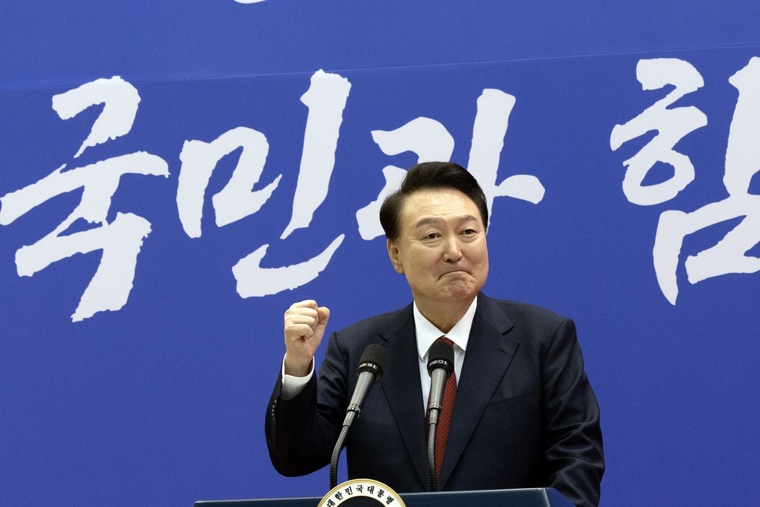 지난 1일 윤석열 대통령 부부는 건국 제76주년 국군의 날 경축연에 참석했다. (대통령실)