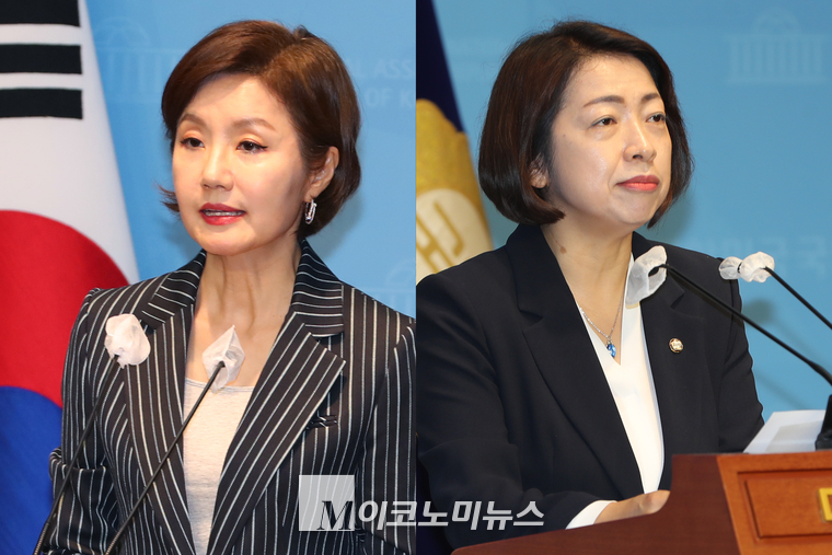 김연주 국민의힘 대변인 (왼쪽)과 황정아 더불어민주당 대변인. (사진=최동환 기자)