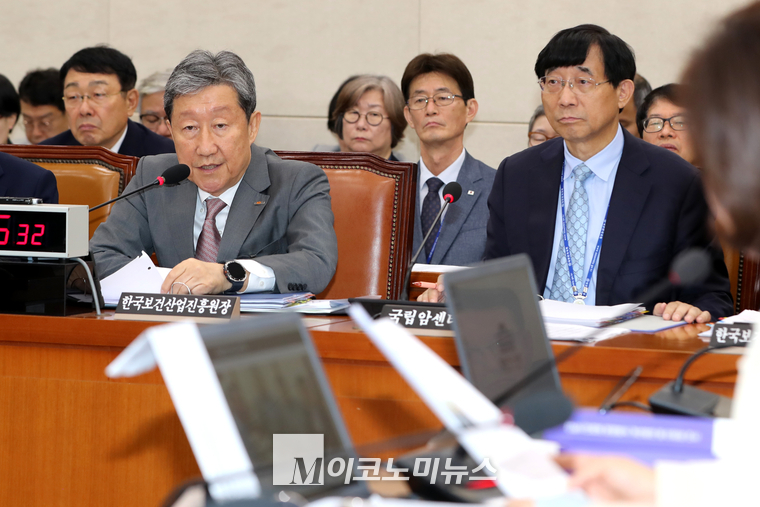차순도 한국보건업진흥원장이 17일 복지위 국정감사에서 질의에 답하고 있다. (사진=최동환 기자)