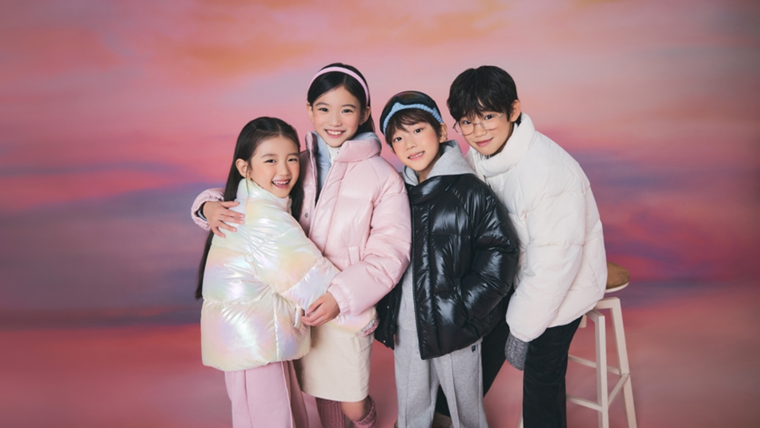 스파오키즈 24년 FW 푸퍼 컬렉션 메인 화보. 사진=이랜드 