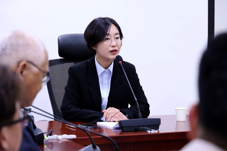 김재연 진보당 상임대표가 5일 오후 국회의원회관 열린 제5차 당무위원회에서 발언하고 있다. (진보당)