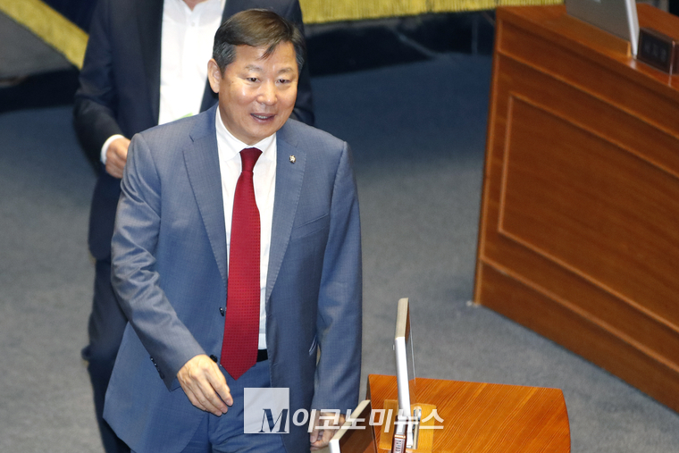지난 6월 27일 이철규 의원의 국회 본회의 참석 모습. (사진=최동환 기자)
