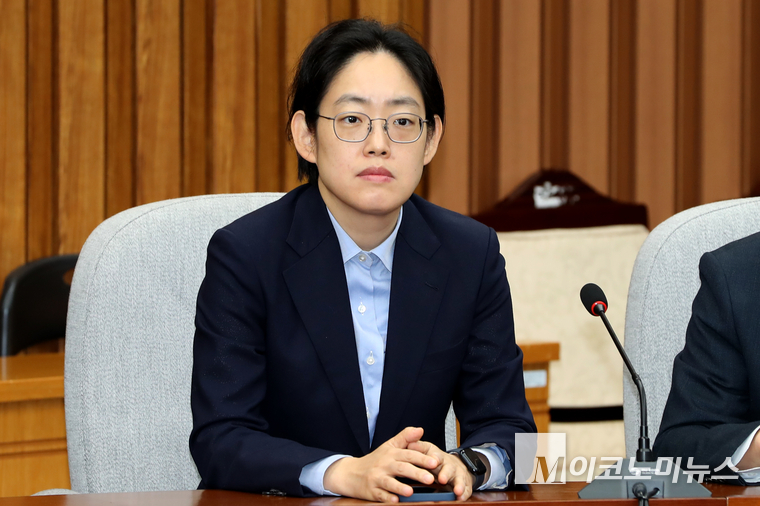 조지연 국민의힘 원내대변인이 지난 29일 국민의힘 국정감사 대책회의에 참석해 있다. (사진=최동환 기자)