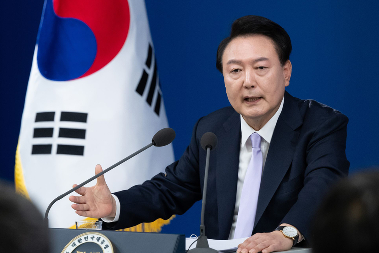 지난 11월 7일 윤석열 대통령은 용산 대통령실에서 대국민담화 및 기자회견을 진행했다. (대통령실)