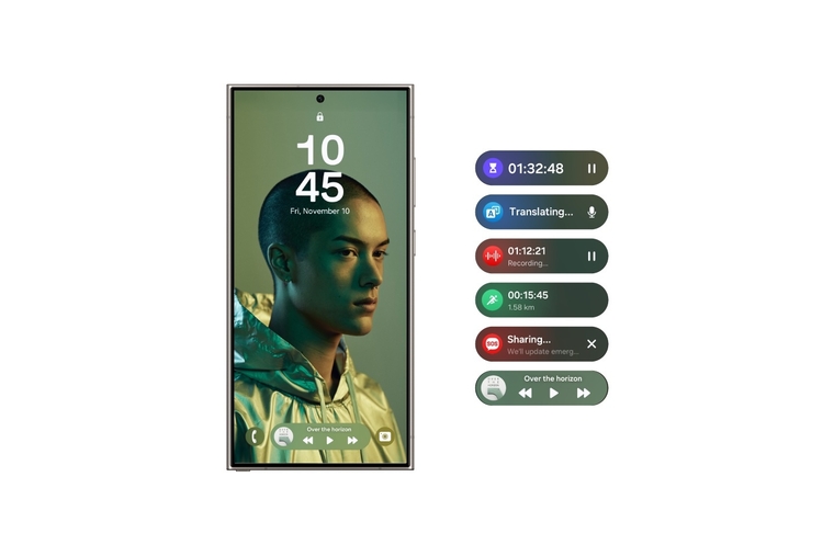  One UI 7 의 '나우 바(Now Bar)' 기능 이미지. 이미지=삼성전자 제공 