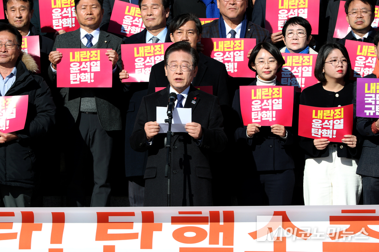 이재명 더불어민주당 대표가 발언하고 있다. (사진=최동환 기자)
