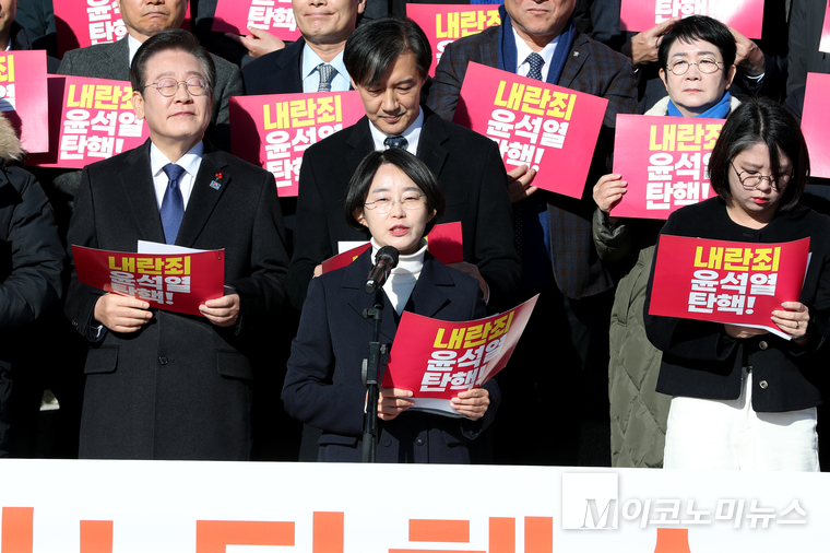김재연 진보당 상임대표가 발언하고 있다. (사진=최동환 기자)