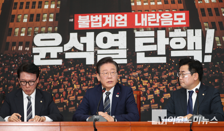 이재명 더불어민주당 대표가 7일 오전국회에서 열린 ‘이재명 대표 및 당지도부 내외신 기자간담회’에서 발언하고 있다. (사진=최동환 기자)