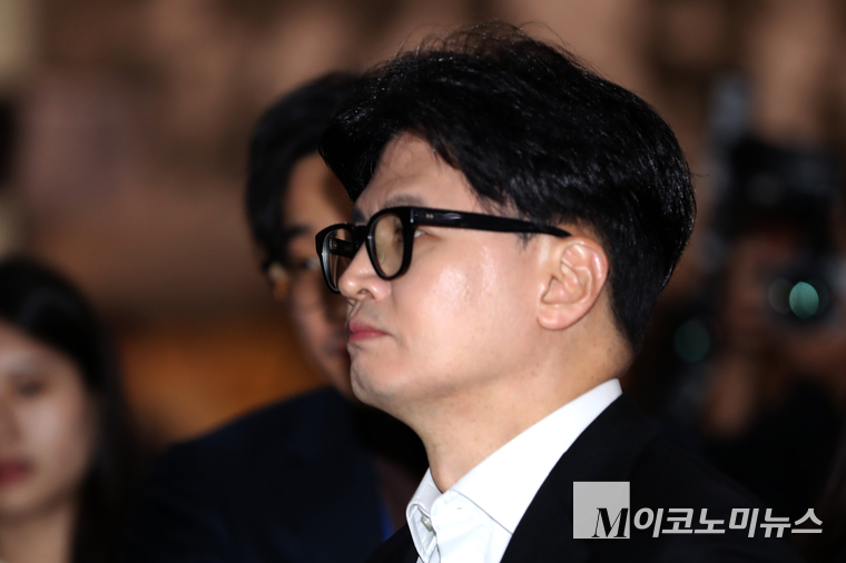 한동훈 국민의힘 대표가 지난 14일 의원총회에 참석하고 있다. (사진=최동환 기자)