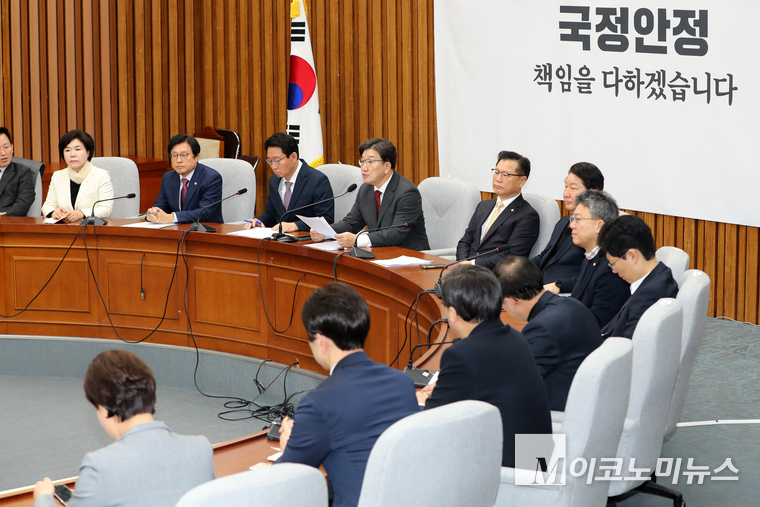 권성동 국민의힘 원내대표가 7일 국회 본청에서 열린 원내대책회의에서 발언하고 있다. 사진=최동환 기자