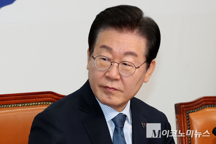 이재명 더불어민주당 대표가 지난 7일 최고위원회의에 참석했다. 사진=최동환 기자