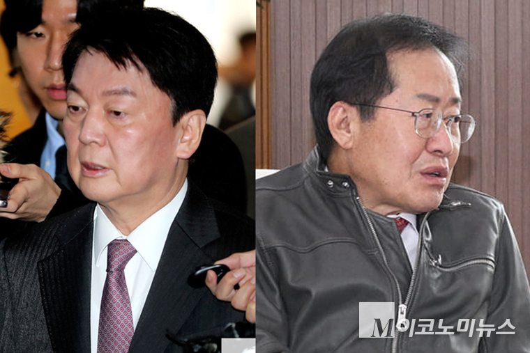 안철수 국민의힘 의원(왼쪽)과 홍준표 대구시장.