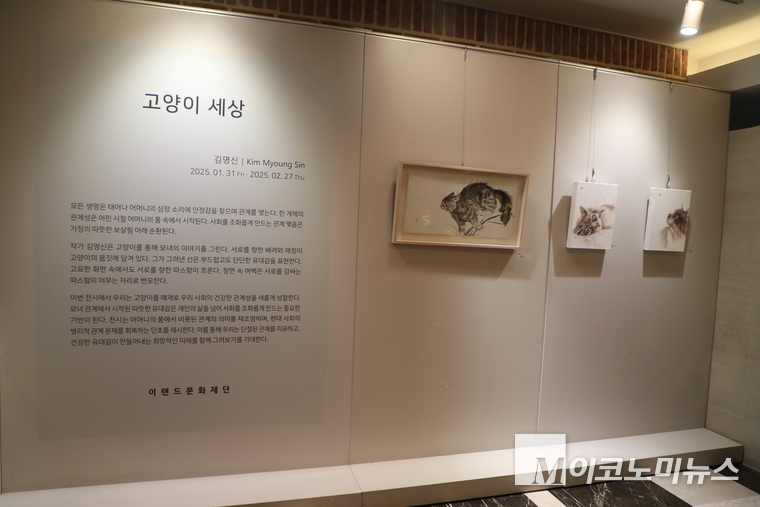 전시회를 설명하고 있는 안내문. 사진 최동환 기자 