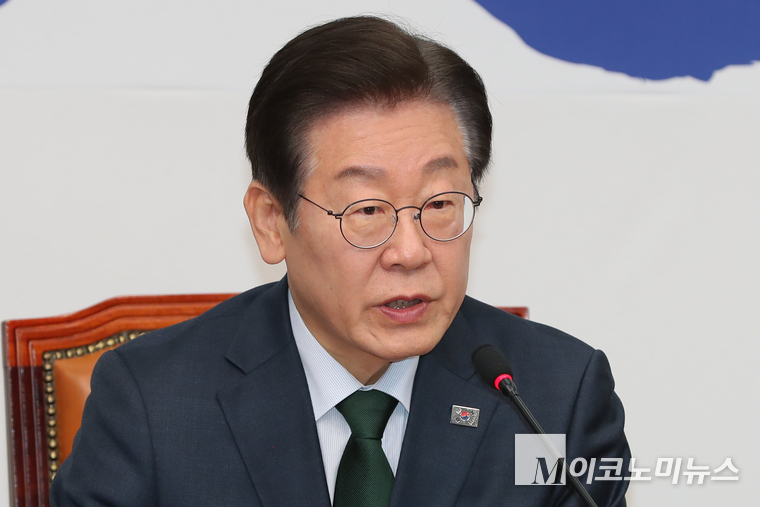 이재명 더불어민주당 대표가 5일 최고위원회의에서 발언하고 있다. 사진=최동환 기자